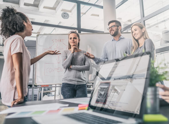 Go-Digital Team bei der Besprechung